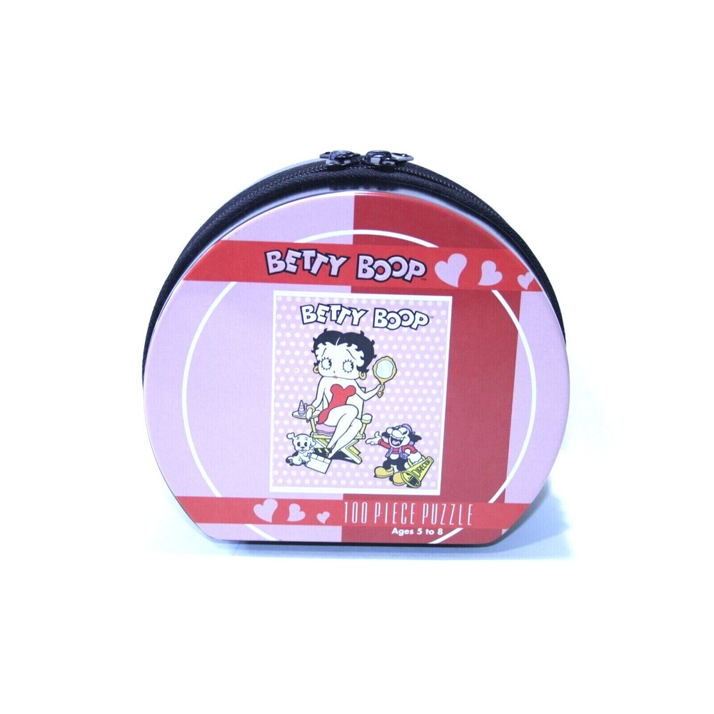Vintage 2006 Pressman Betty Boop Official 100 pc Puzzle Purse Tin Container New
